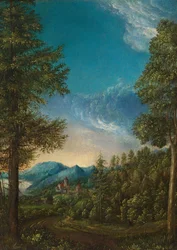 城のある風景、c。 1525