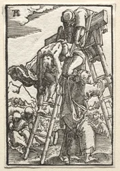 人間の堕落と贖い：十字架からの降下、c。 1515。