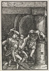 人の堕落と贖い：キリストの鞭打ち、c。 1515。