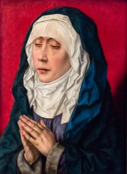 祈る喪服の聖母マリア 1500年頃 テンペラ・油彩・木（オーク材