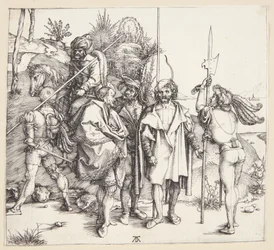 5 つのランスケネットと 1 頭のオリエンタル ホースバック