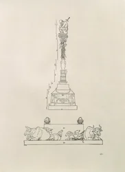 「Manual of Measurement」のパブからの農民の勝利を記念する記念碑。 1525