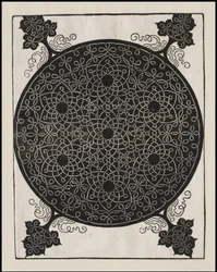 第六の結び目、黒い中心をもつ7つの小さな結び目の体系、1506年頃