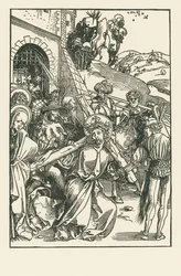 十字架を背負うキリスト 1500年頃（木版画）