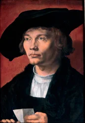 ベルンハルト・フォン・レーゼンの肖像、美術収集家 ne en 1490 - ベルンハルト・フォン・レーゼンの肖像 - アルブレヒト・デューラー作 (1471-1528)