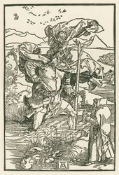 聖クリストファー 1503-04年頃（木版画）