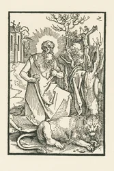 聖ジェロームルーカス・フォン・プラークの挿絵：アポロギア。印刷：ヒエロニムス・ヘルツェル、ニュルンベルク