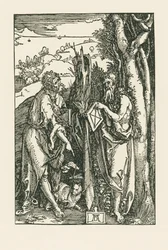 洗礼者聖ヨハネと聖オノプリウス、1503-04年頃（木版画）