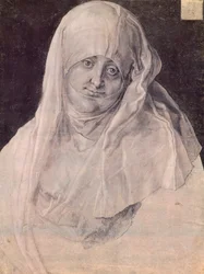 ベールで頭を覆った聖アンナ アルブレヒト・デューラー（1471-1528）作、絵