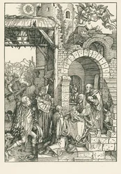 三王礼拝》1503年頃（木版画）