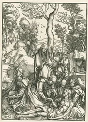 キリストへの哀歌》1498-99年頃（木版画）