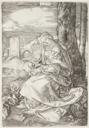 梨を持った聖母子像