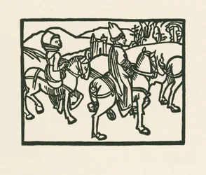 馬上の王子 1489-90年頃 （木版画）