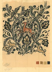 ウッドライフ、1928年4月（紙にガッシュ）