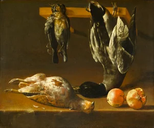 鶏とザクロのある静物、c.1620-1640