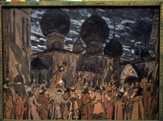 Nicholas Rimsky-Korsakov (1844-1908) によるオペラ The Pskov Maiden のセット (N. Rimsky-Korsakov による Opera The Pskov Maiden の舞台デザイン) . Works of Alexander Yakovlevich Golovin (Al
