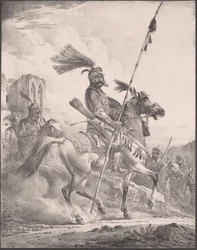 馬に乗った軍用鎧を着たクルド人、1819., 1819.