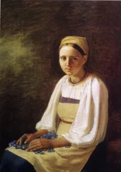 ヤグルマギクと農民の少女、1820年代