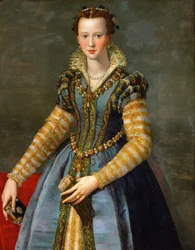 マリア（マリー）・デ・メディチ（1540-1557）の肖像 - アローリ、アレッサンドロ（1535-1607） - 約1555年 - 木に油彩 - 116x90 - ヴィエンヌ美術史博物館