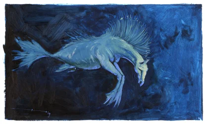 素晴らしい生き物: タツノオトシゴまたはタツノオトシゴの表現。 アレッサンドロ・ロナティの絵