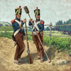 1809年、野戦服に身を包んだフランスの下馬砲兵たち（2024年