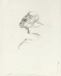 Criatura Lendária: Chupacabra, vampiro sul-americano Desenho de Alessandro Lonati