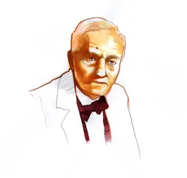 Retrato de Alexander Fleming, biólogo escocês (1881-1955) (Retrato do biólogo, farmacologista e botânico escocês Alexander Fleming)