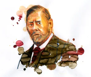 アイルランドの作家ブラム・ストーカー（1847-1912）の肖像、「ドラキュラ」の著者（アイルランドの作家ブラム・ストーカーの肖像）