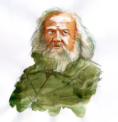 Retrato de Dmitri Ivanovich Mendeleev, Mendeleev (ou Dmitri Mendeleev