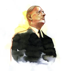 Kenraali Charles de Gaullen (1890-1970) muotokuva Presidentti 1961