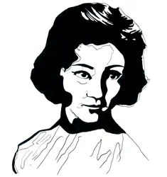江青の肖像 (1914-1991) 毛沢東の妻 (毛沢東としての江青の肖像)