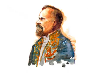 レイモン・ポアンカレ (1860-1934) の肖像、1914 年頃、レジオン・ドヌールの衣装を着ている (レイモン・ポアンカレの肖像、フランスの政治家、1914 年 ca)
