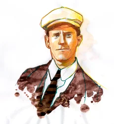 作家ジェームズ・ジョイスの肖像 (1882-1941) (アイルランドの小説家で詩人のジェームズ・ジョイスの肖像)