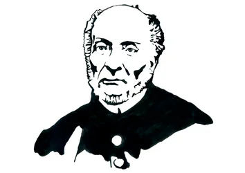 アレッサンドロ・ロナーティによるヴィクトル・シュルシェール（1804-1893年）の表現。フランスの政治家、フリーメイソンであり、フランスにおける奴隷制の最終的廃止の法令を主導したことで知られる（フランスの奴隷制度廃止論者の作家ヴィクトル・シュルシェールの肖像）
