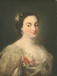 若い女性の肖像、c。 1760年。