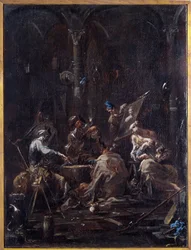 Bizarrerie (Oddie) 絵画 Alessandro Magnasco dit il Lissandrino (1667-1749) Dim 58x44 cm Genes, Musei di Strada Nuova (ex Palazzo Bianco)