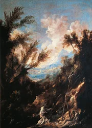 リサンドリーノことアレッサンドロ・マニャスコ作「木の中の修道士たち」（1667-1749年