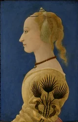 黄色の女性の肖像、1465年頃（パネル）