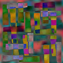 森の夕べ,2019,(mixed media)