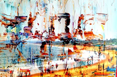 on the bay,2019,(mixed media)