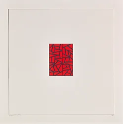 2021年「Red Bits on White」（カードにエナメル）
