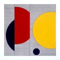 セグメント、2023年（カードにエナメルとペン）