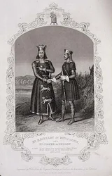 ジョン王のマクレディとヒューバートのクーパー、「ジョン王」第3幕第3場、ジョージ・ホリス（1792-1842）の彫刻、John Tallis & Co.(リトグラフ)