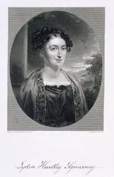 リディア・ハントリー・シガニー（1791-1865）、バートが刻印