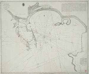 ポイント・ド・ゴール港の海図。1800年1月と3月にデビッド・インベラリティ船長によって測量された。このプレートは、彼の最も恩義あるA.Dalrympleによって、彼に刻まれている。
