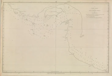 Dalrymple、Alexanderが1791年に出版した港の平面図。1773年ジョン・カント中尉によるペルシャ湾の平面図