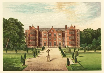 バートン アグネス ホール、ヨークシャー、イギリス。 1880年（彫刻）