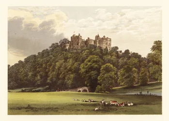 ダンスター城、サマセットシャー、イギリス。 、1880年（彫刻）
