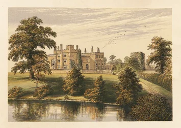 リプリー城、ヨークシャー、イギリス。 、1880年（彫刻）