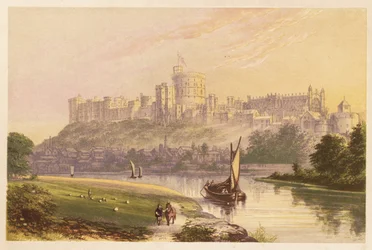 ウィンザー城、バークシャー、イギリス。 1880年（彫刻）